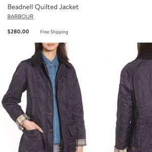 Authentic BARBOUR Beadnell Quilted Jacket. Navy